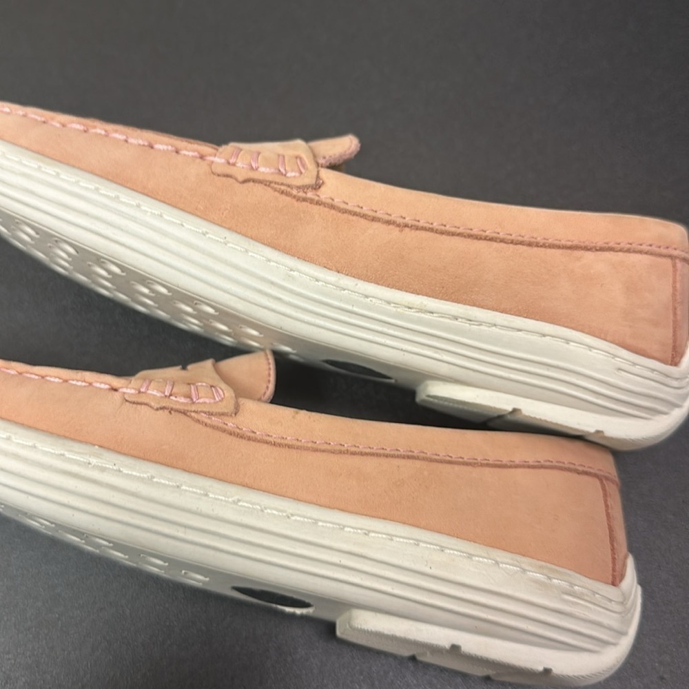 Drivers club pink slip on Leather loafers girls size 1 - Picture 8 of 8